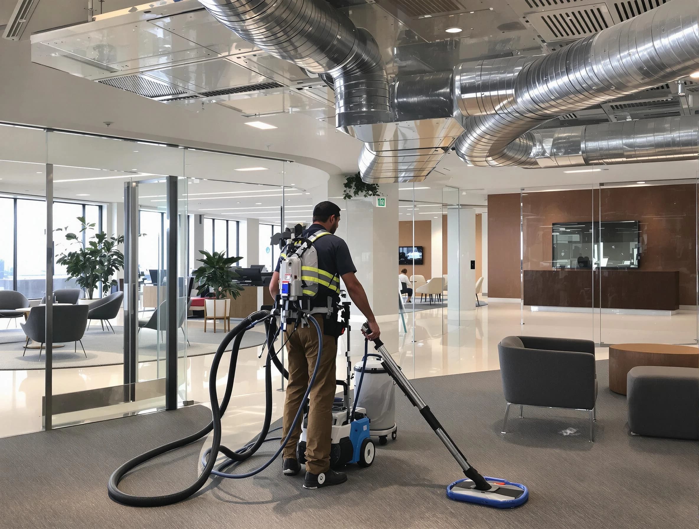 Commercial duct cleaning service by Orange Air Duct Cleaning in Orange