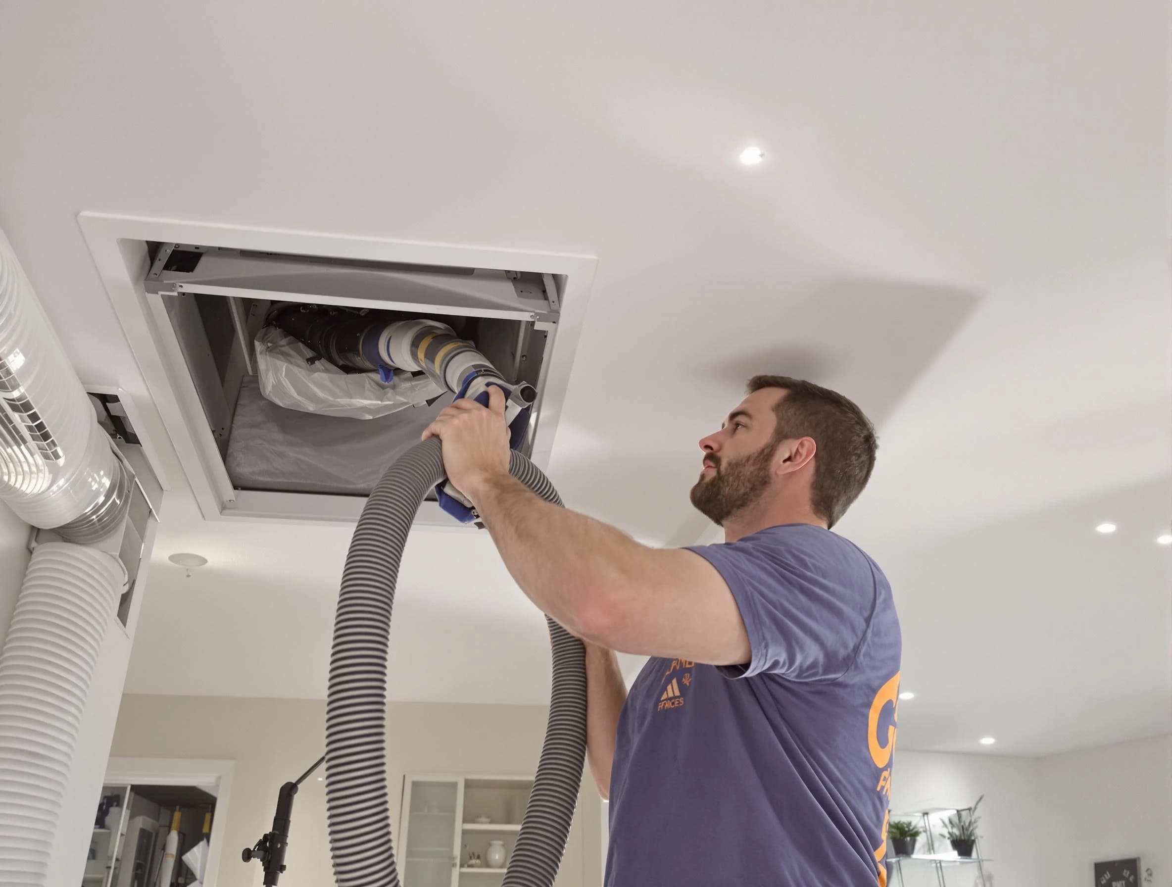 Precision indoor duct cleaning by Orange Air Duct Cleaning in Orange