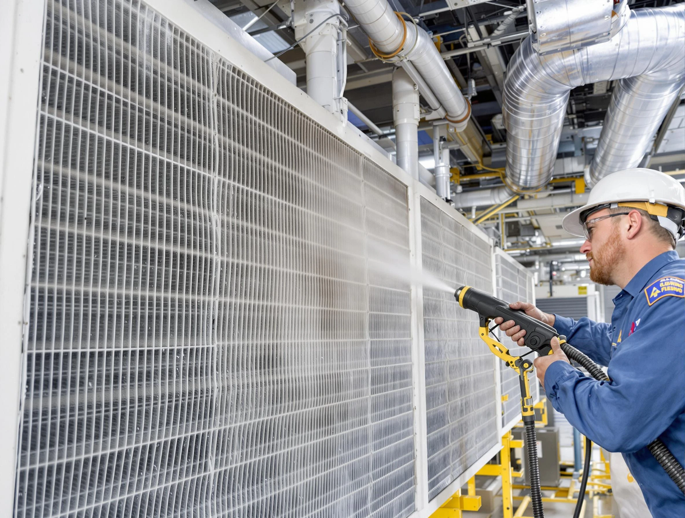 Professional commercial coil cleaning by Orange Air Duct Cleaning in Orange