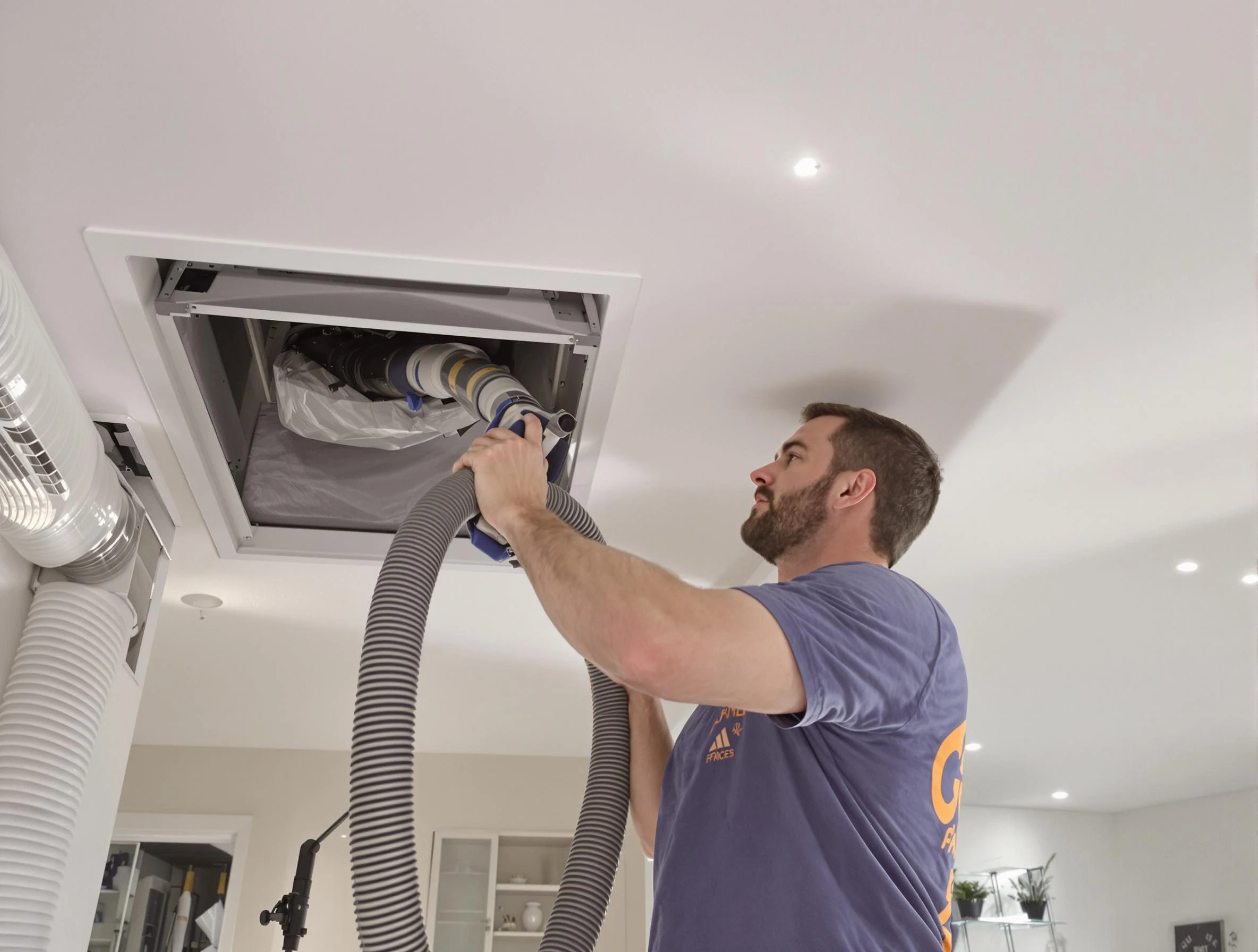 Precision indoor duct cleaning by Orange Air Duct Cleaning in Orange